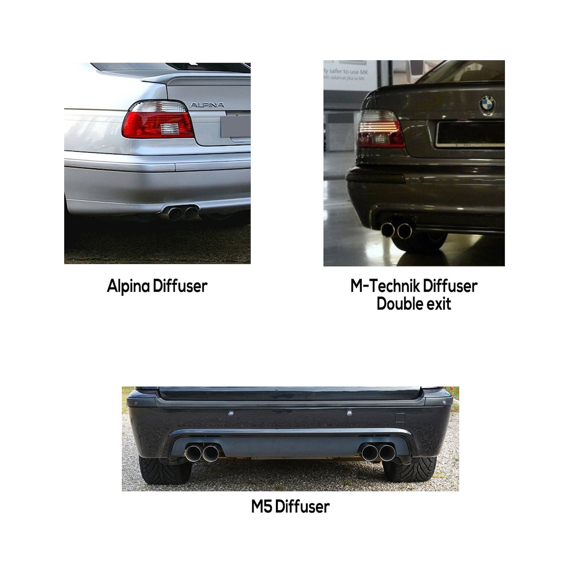 BMW E39 Berlina 535i / 540i V8 (M62) '96 -> '02 (Dual-Pipe for Supercharging conversion)
